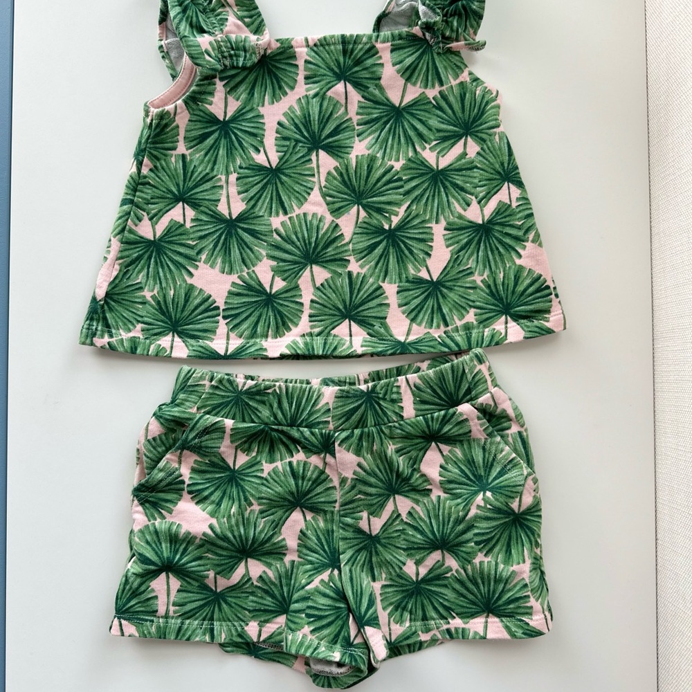 Janie and Jack Palm Print Tank & Shorts Set